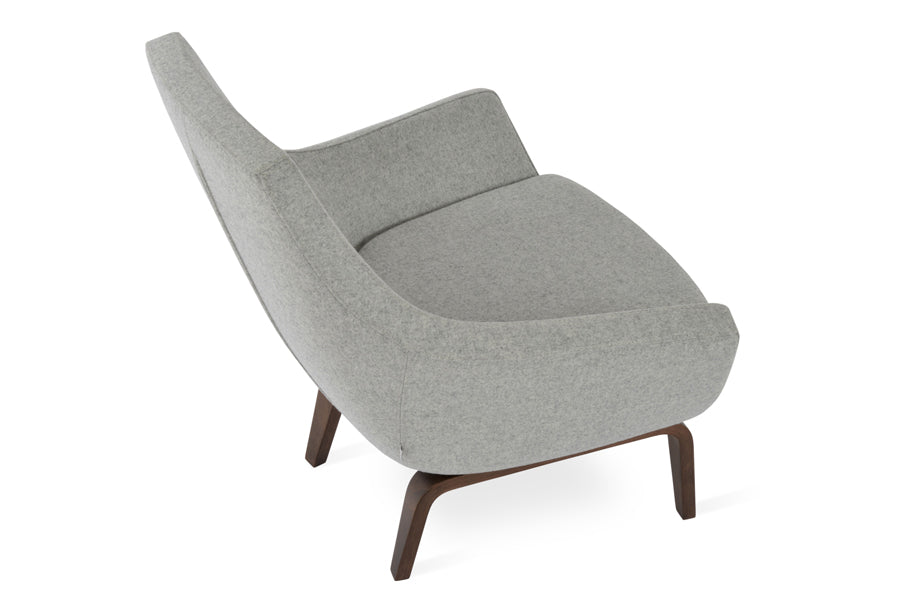 Rebecca Plywood Arm by SohoConcept - Grey Leatherette