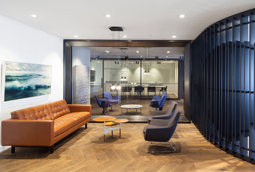 Rebecca Wire Sled Arm Chair by SohoConcept, showing two wire sled arm chair with table in live shot.