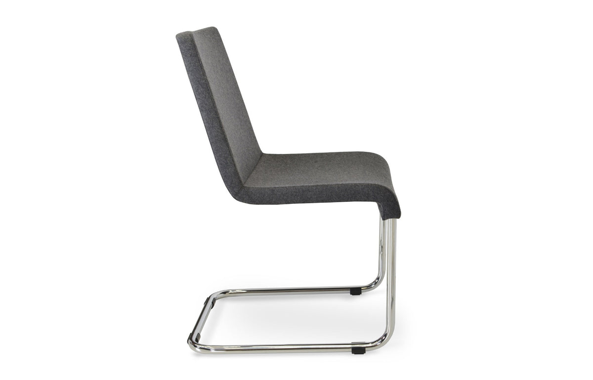 Reiss Chair by SohoConcept - Armless, Camira Blazer Dark Grey Wool.