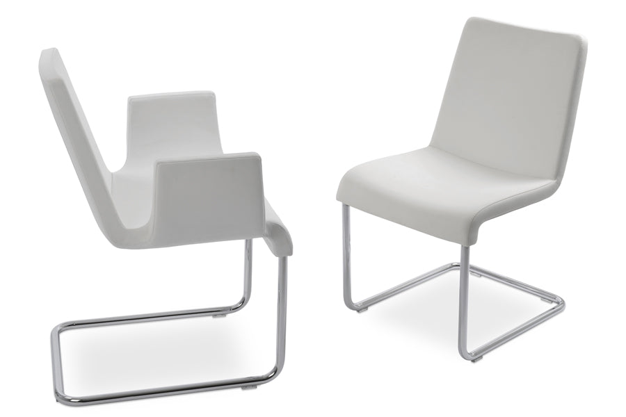 Reis Arm Chair by SohoConcept, showing two arm/without arm chair together.