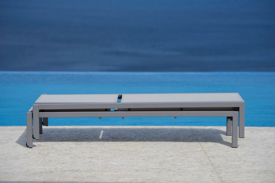 Relax Stackable Sunbed by Cane-Line, showing relax stackable sunbed in live shot.