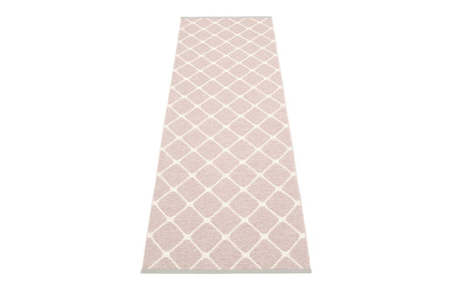 Rex Pale Rose & Vanilla Runner Rug by Pappelina - 2.25' x 8'