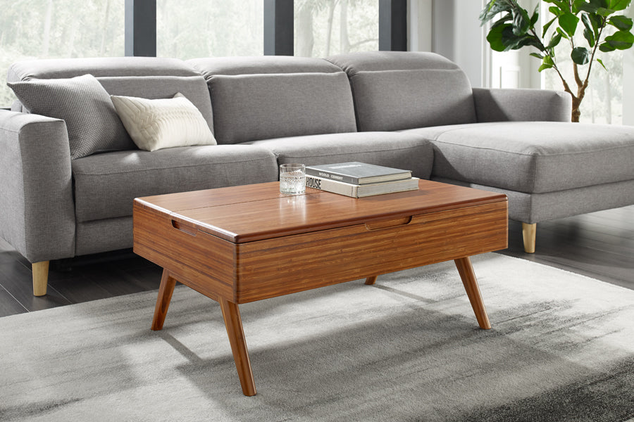 Rhody Lift Top Coffee Table by Greenington, showing rhody lift top coffee table in live shot.