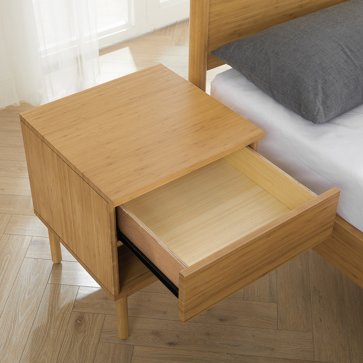 Ria Bedroom Collection by Greenington, showing closeup view of ria bedroom collection in live shot.