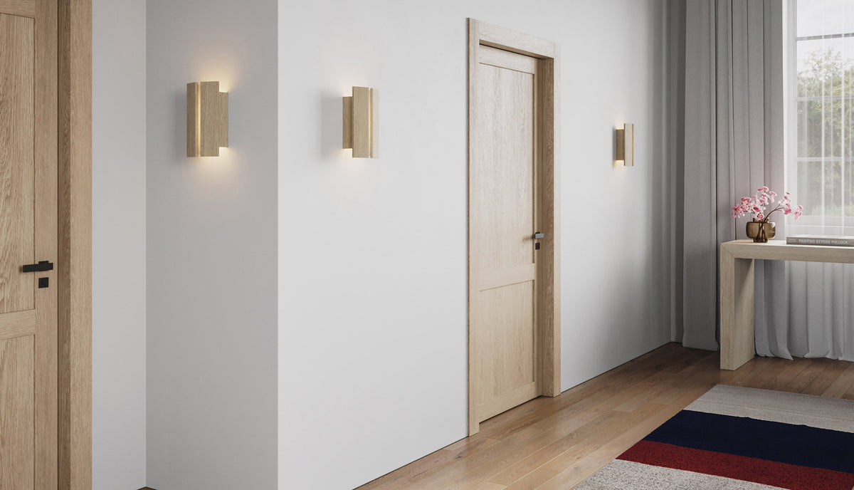 Rima LED Sconce by Cerno, showing rima led sconces in live shot.