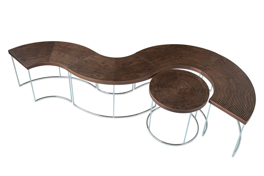 Ripples Coffee Table by SohoConcept, showing open view of coffee table.
