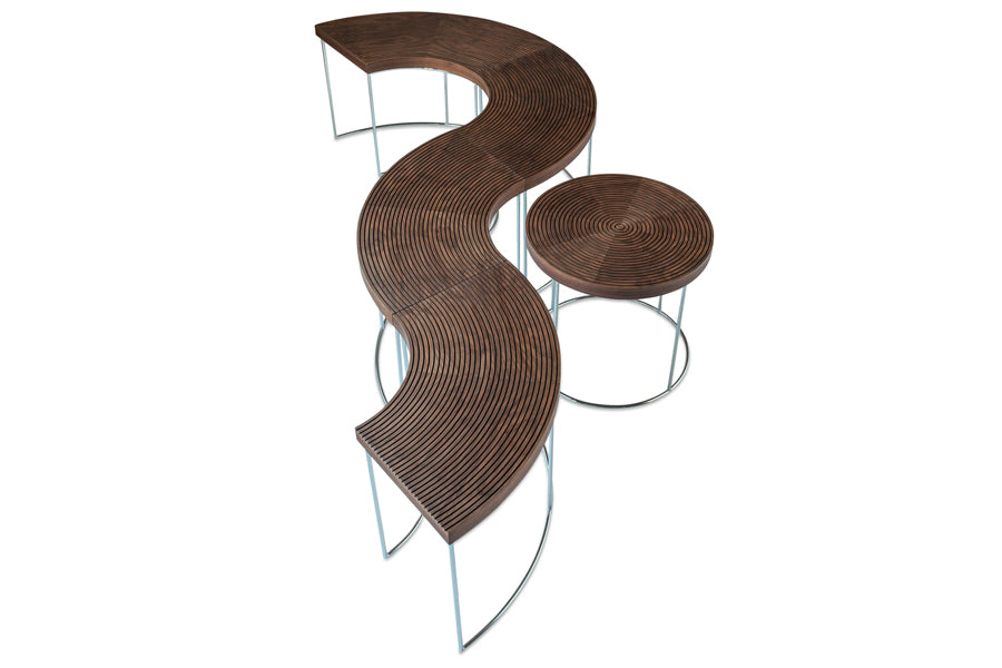 Ripples Coffee Table by SohoConcept, showing open view of coffee table.