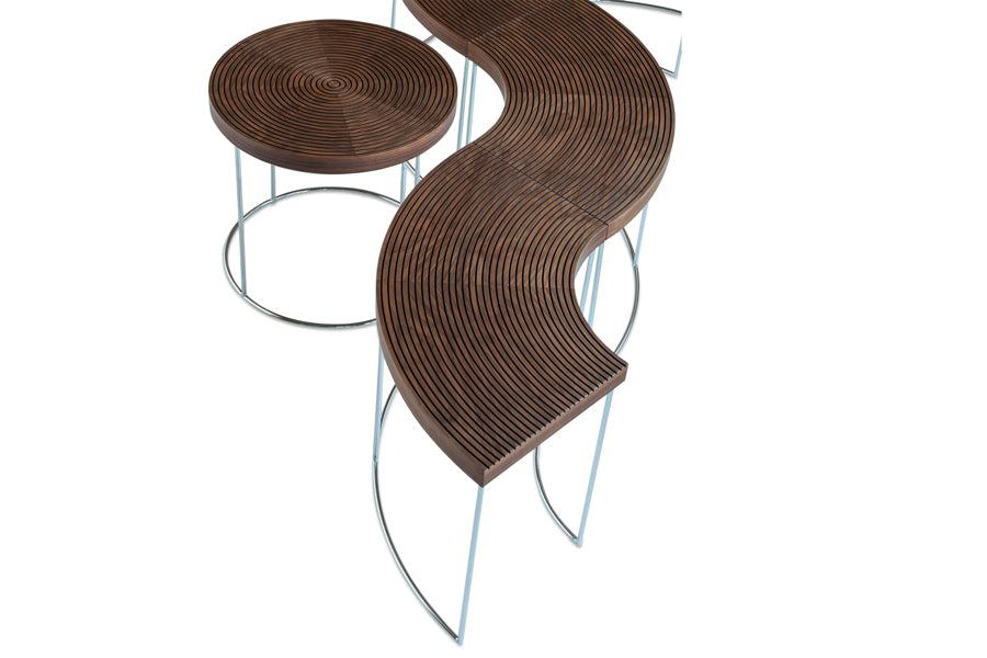 Ripples Coffee Table by SohoConcept, showing open view of coffee table.
