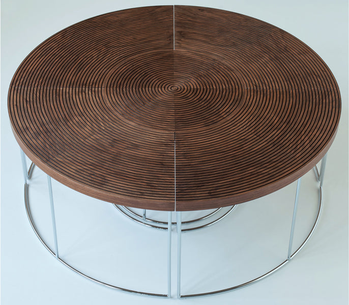 Ripples Coffee Table by SohoConcept, showing top view of coffee table.