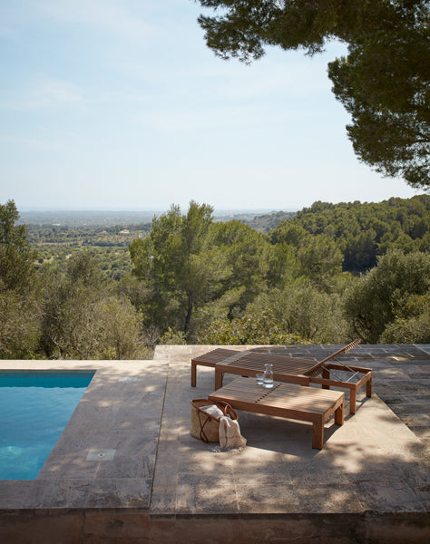 Riviera Sunlounger by Skagerak, showing riviera sunlounger in live shot.