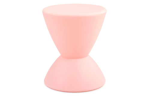 Roto Stool/Side Table by m.a.d. - Blush Polythene Plastic.
