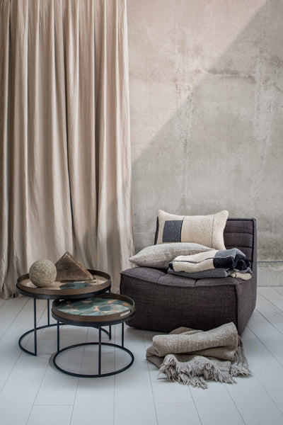 Tray Coffee Table by Ethnicraft, showing tray coffee table set in live shot.