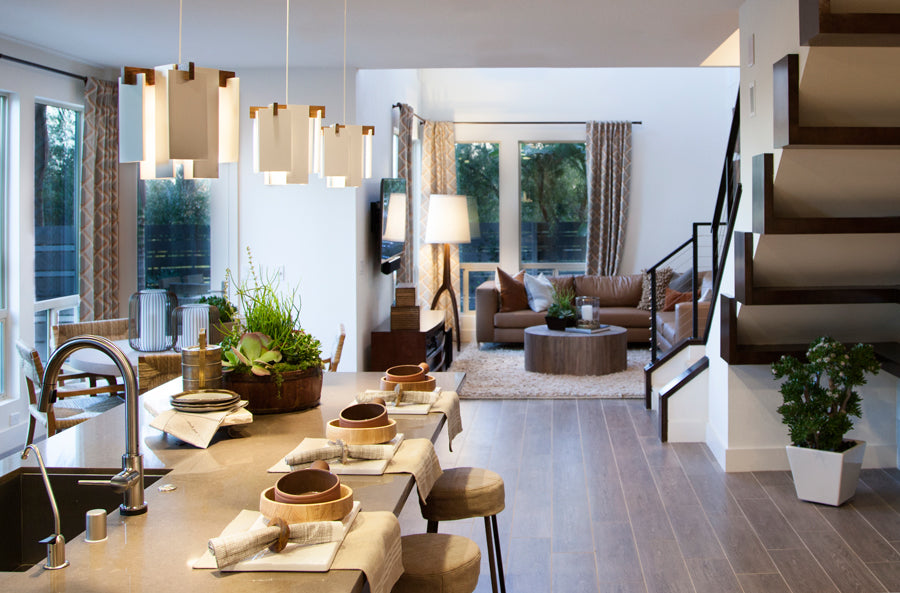 Salix LED Accent Pendant by Cerno, showing salix led accent pendants in live shot.