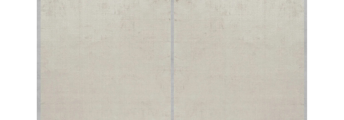 San Sperate SE101 Rug by Second Studio, showing closeup view of san sperate se101 rug by second studio in mid taupe & grey.