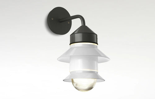 Santorini A Fixed Stem Wall Light by Marset - White RAL Shade, No Accessory.