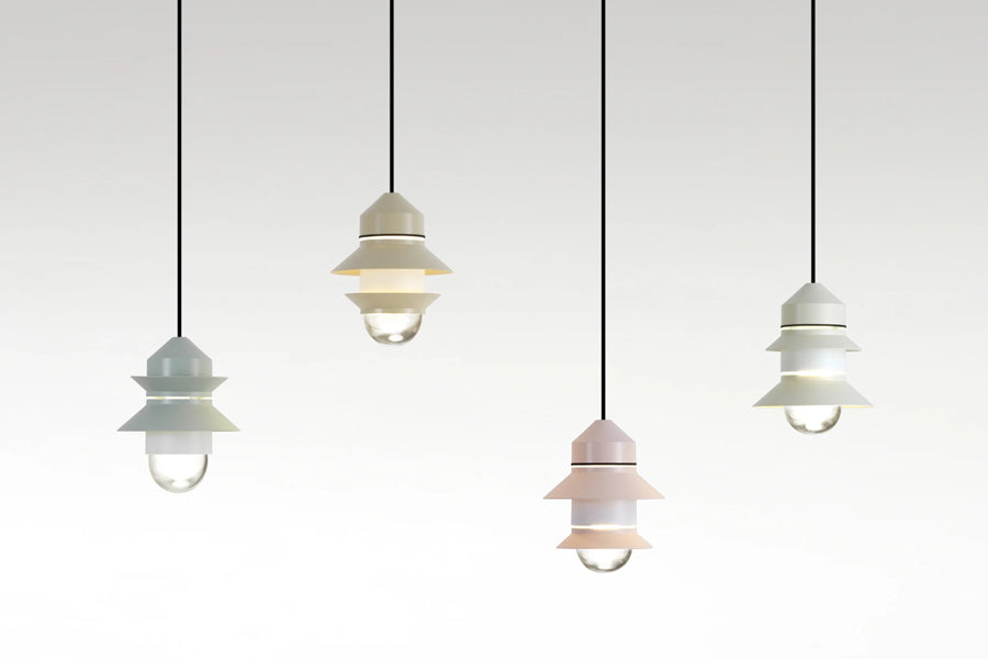 Santorini Indoor Pendant by Marset, showing santorini indoor pendants in live shot.