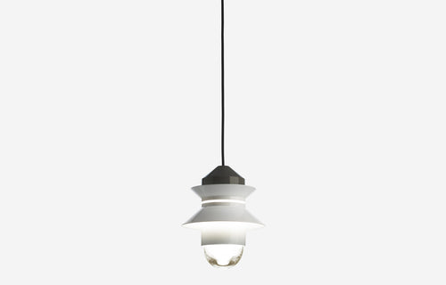 Santorini Outdoor Pendant with IP65 Canopy by Marset - White RAL Shade.