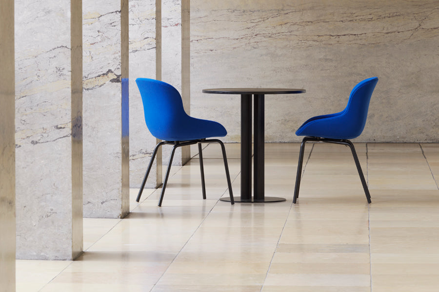 Scala Cafe Table by Normann Copenhagen, showing scala cafe table in live shot.