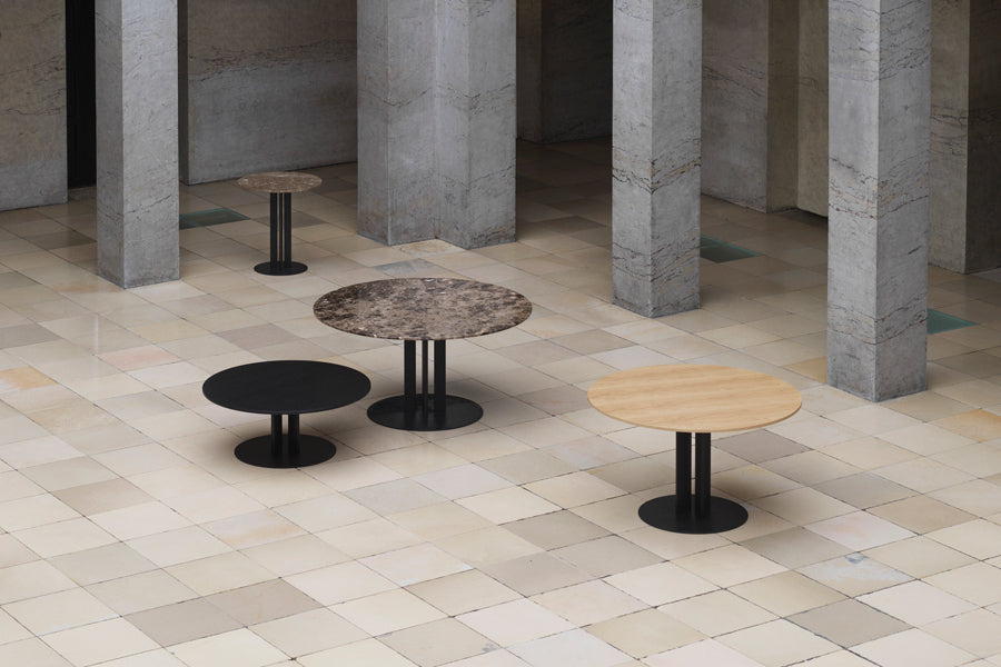 Scala Table by Normann Copenhagen, showing scala tables in live shot.