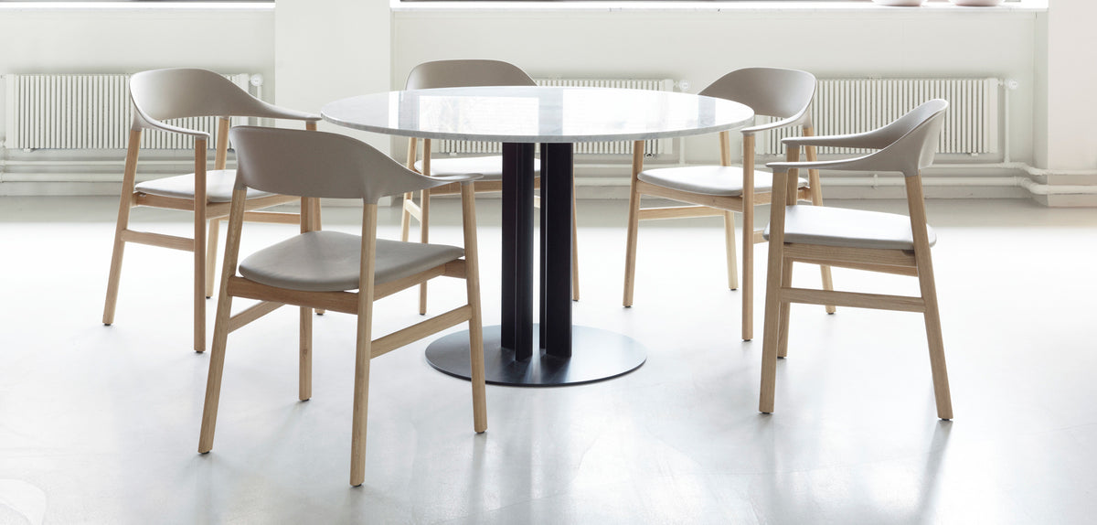 Scala Table by Normann Copenhagen, showing scala table in live shot.