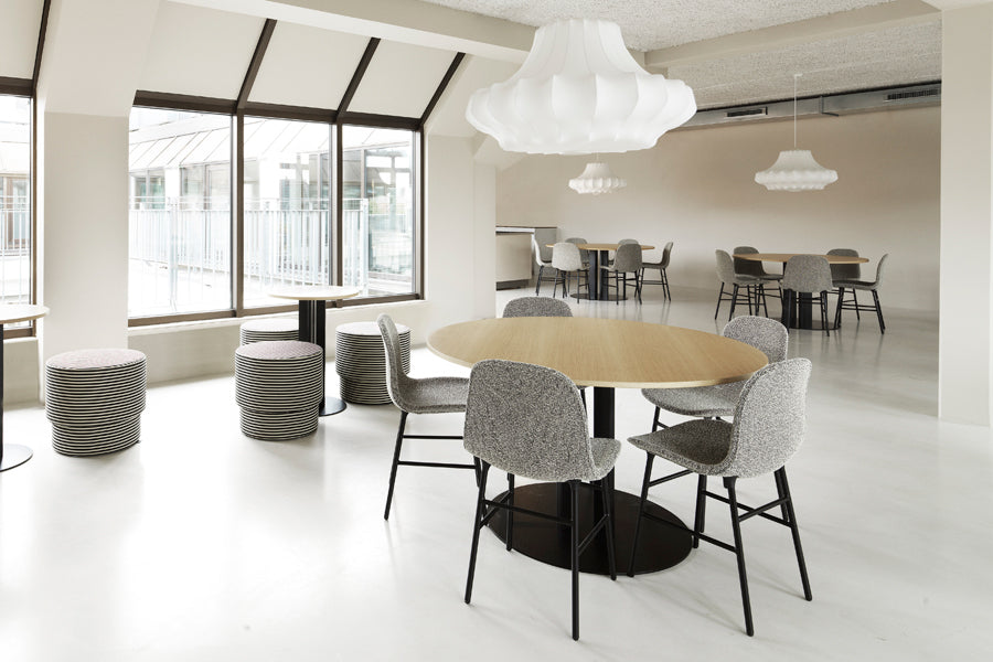 Scala Table by Normann Copenhagen, showing scala tables in live shot.