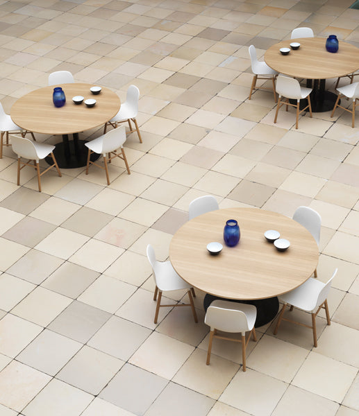 Scala Table by Normann Copenhagen, showing scala tables in live shot.
