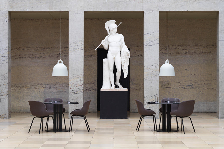 Scala Table by Normann Copenhagen, showing scala tables in live shot.