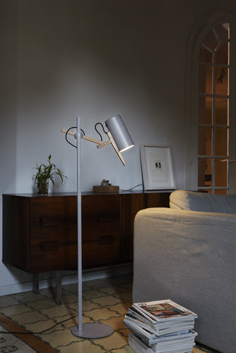 Scantling P Floor Lamp by Marset, lacquered aluminium & lacquered iron.