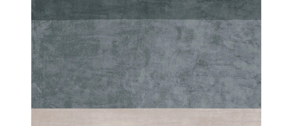 Scopello SO34 Rug by Second Studio, showing closeup view of scopello so34 rug by second studio in blue & taupe.