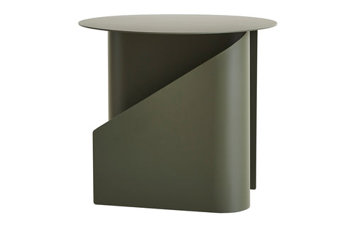 Sentrum Side Table by Woud - Dusty Green Painted Metal.