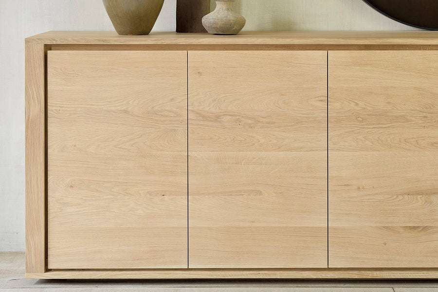 Shadow Sideboard by Ethnicraft, showing closeup view of shadow sideboard in live shot.