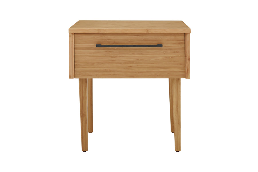 Sienna Bedroom Collection by Greenington, showing front view of sienna bedroom collection in nighstand/caramelized.