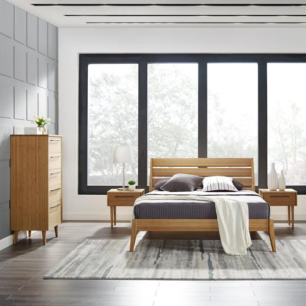 Sienna Five Drawers Chest by Greenington, showing sienna five drawer chest in live shot.