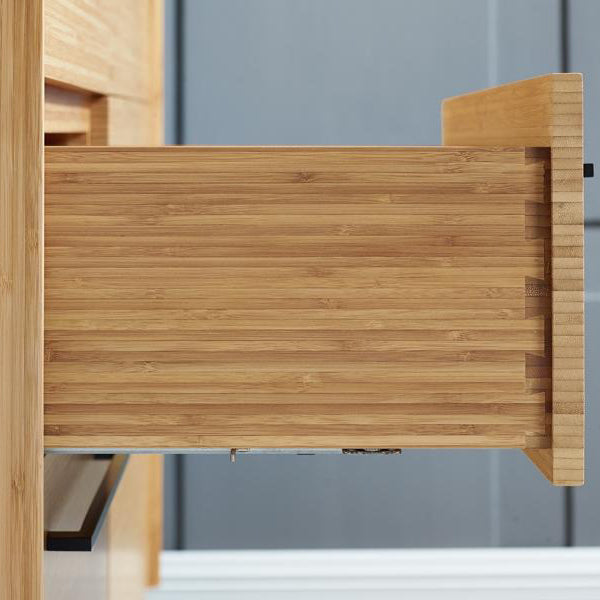 Sienna Six Drawer Dresser by Greenington, showing closeup view of sienna six drawer dresser in live shot.