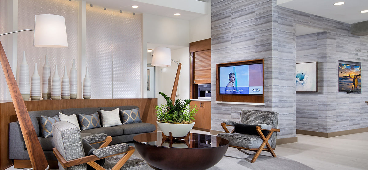 Silva Giant Floor Lamp by Cerno, showing silva giant floor lamps in live shot.