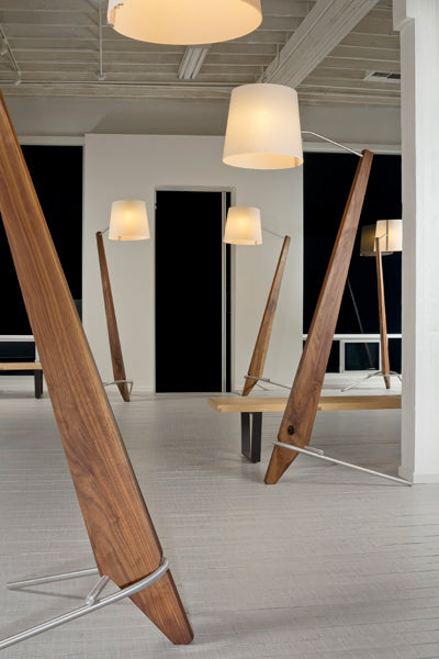 Silva Giant Floor Lamp by Cerno, showing silva giant floor lamps in live shot.