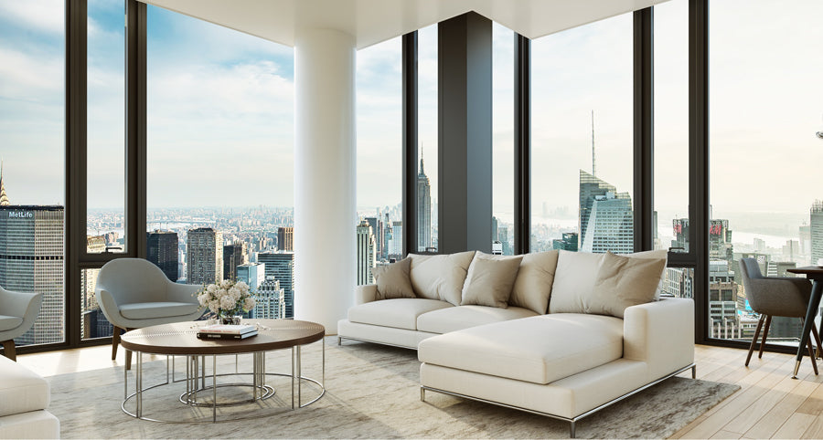 Simena Sectional Sofa by SohoConcept, showing right hand face sectional sofa in live shot.