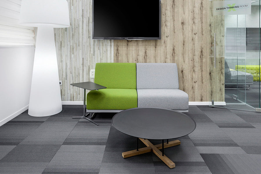 Sini Round Coffee Table by B&T, showing sini round coffee table in live shot.
