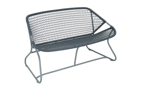 Sixties Bench by Fermob - Storm Grey (speckled matte textured)