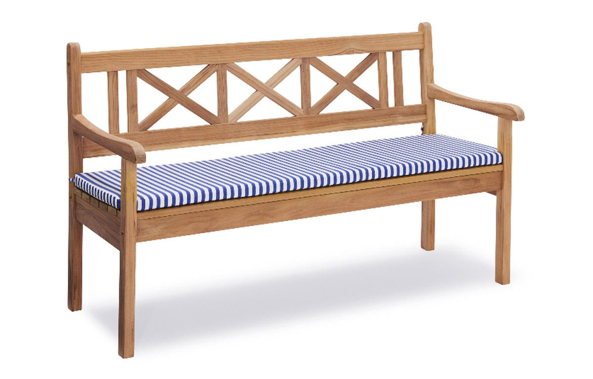 Skagen Bench by Skagerak - Sea Blue Stripe Textile Cushion.