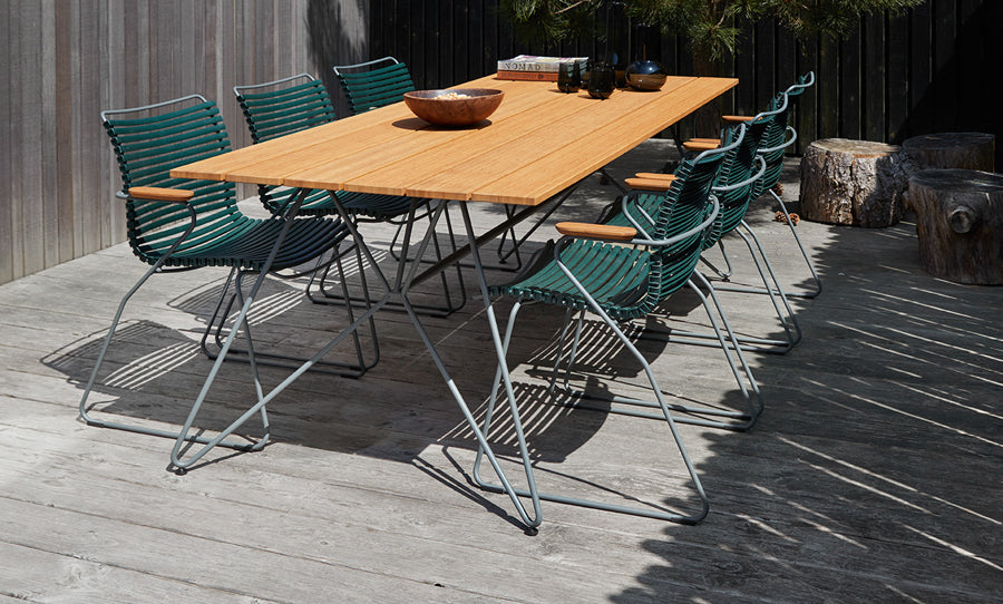 Sketch Outdoor Dining Table by Houe, showing sketch outdoor dining table with chairs in live shot.