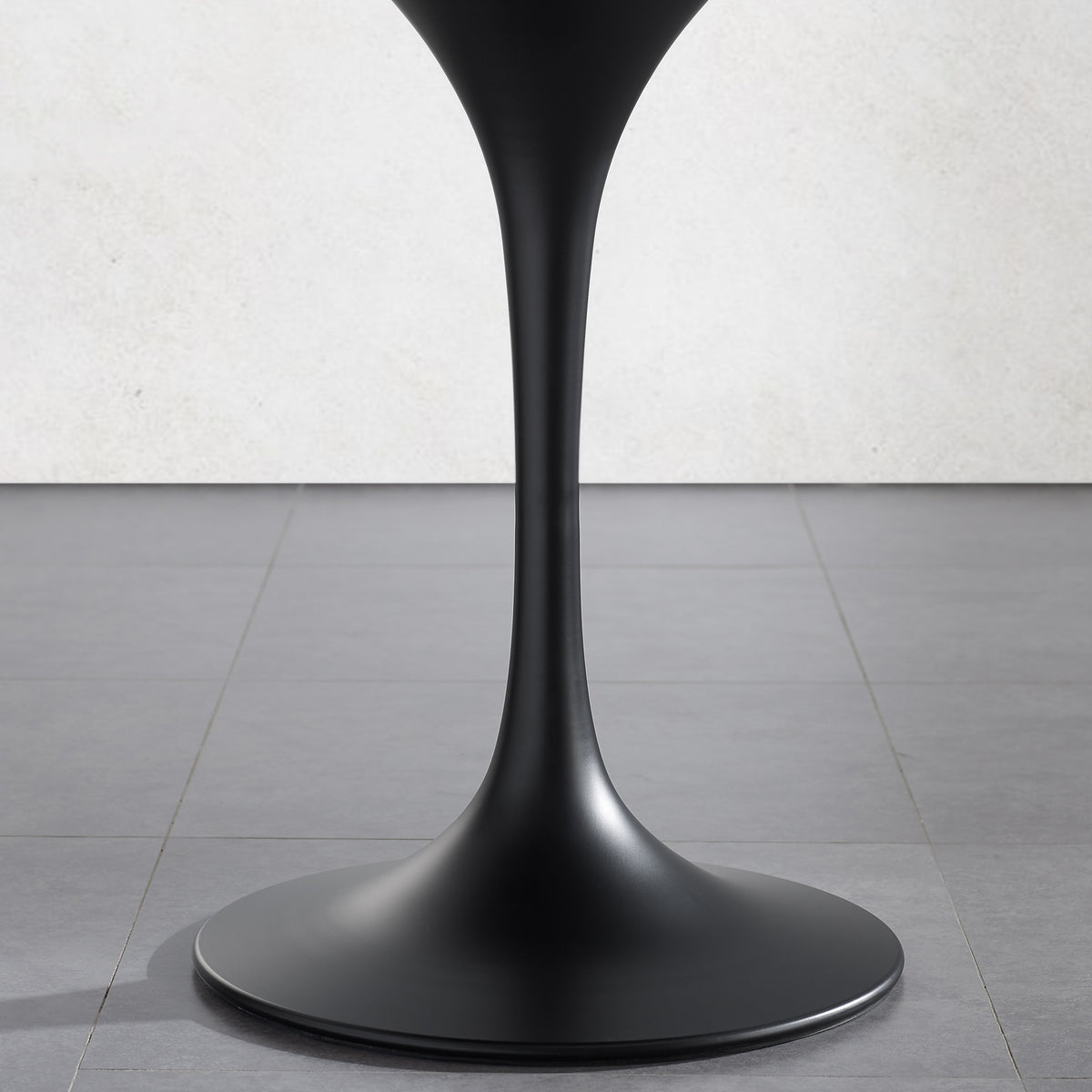 Soho 36" Amber Round Dining Table by Greenington, showing closeup view of soho 36" amber round dining table in live shot.
