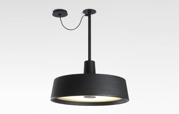 Soho Outdoor C Fixed Stem LED Suspension Light by Marset - Black Polyethylene.