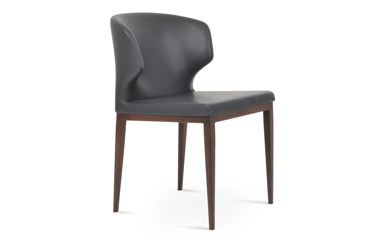 Amed MW Dining Chair by SohoConcept - Walnut Veneer, Grey PPM-FR