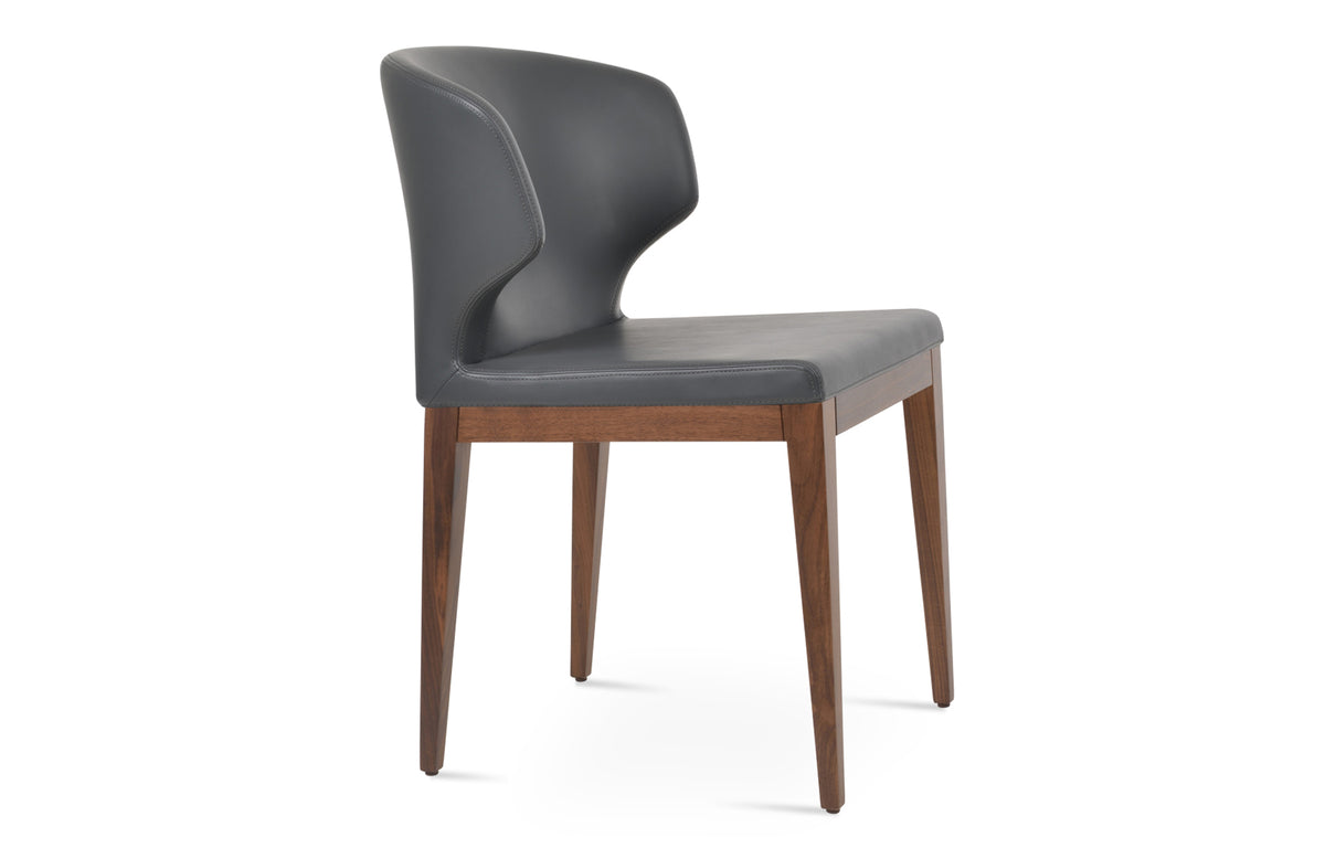 Amed Wood Dining Chair by SohoConcept - American Walnut, Grey PPM-FR