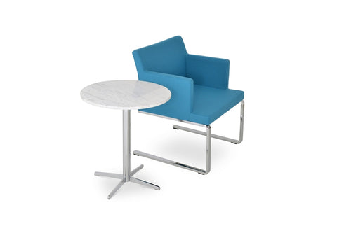 Soho Flat Lounge Arm Chair by sohoConcept, arm chair with table.