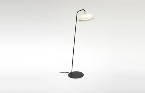 Soho Outdoor Floor Lamp by Marset - White Polyethylene.