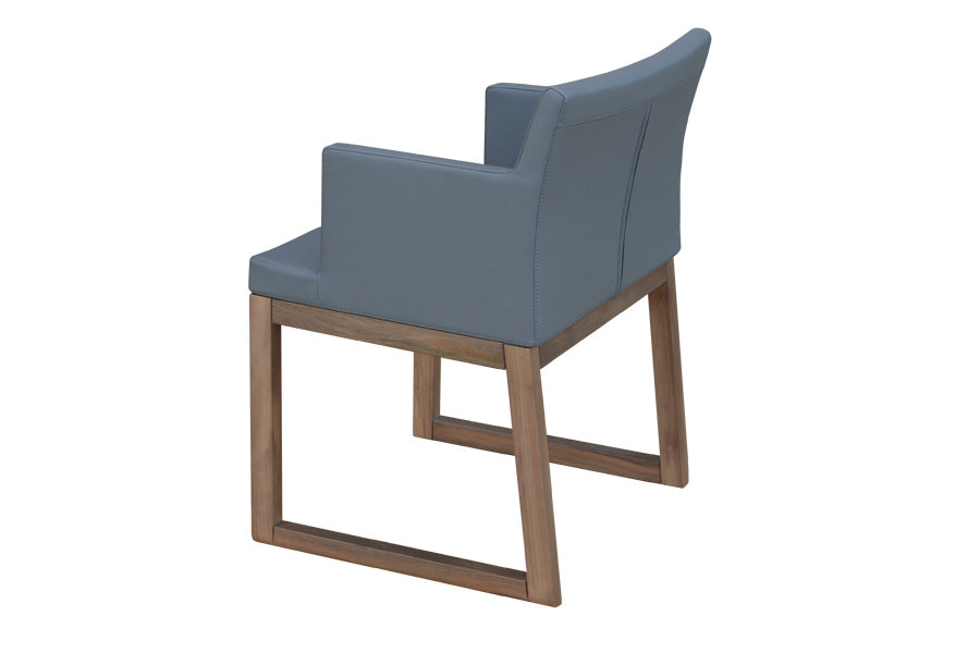Soho Sled Wood Arm Chair  by sohoConcept, shown in grey PPM wool.