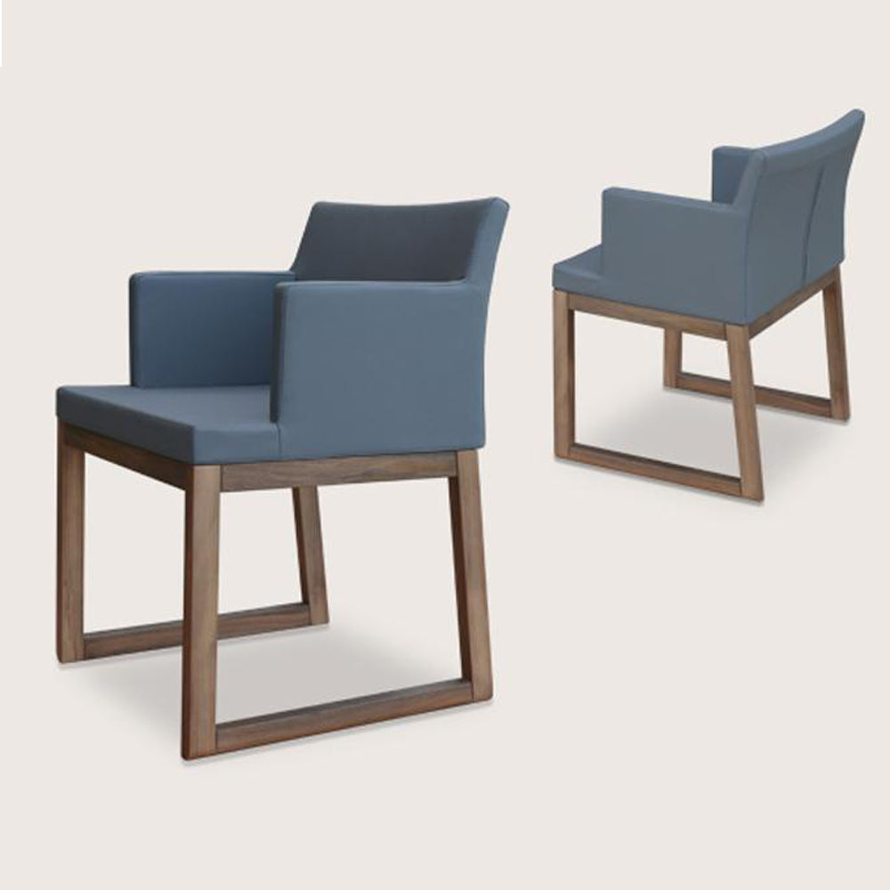 Soho Sled Wood Arm Chair by sohoConcept, showing back view of the chair.