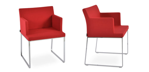 Soho Slide Arm Chair by SohoConcept, showing two slide arm chairs together.